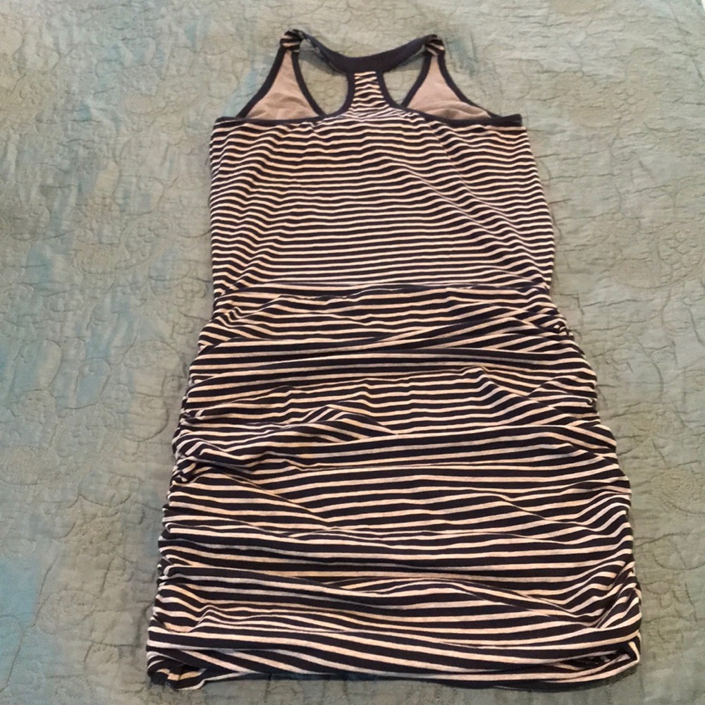 ATHLETA STRIPED TEE RACERBACK DRESS - Picture 4 of 7